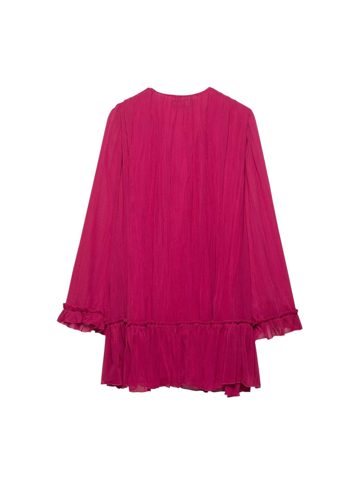 VESTIDO GASA BURUNDY