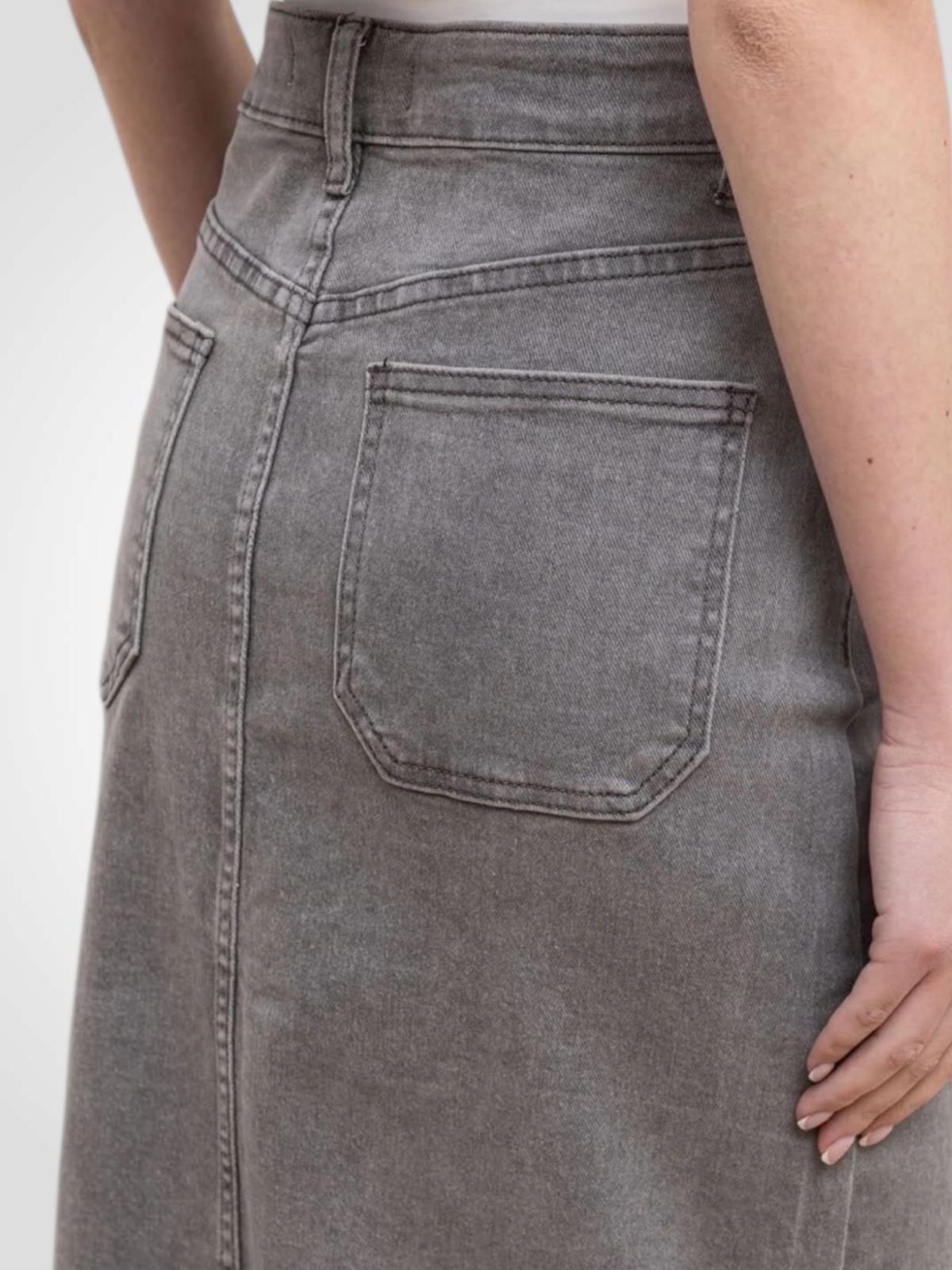 FALDA MIDI DENIM