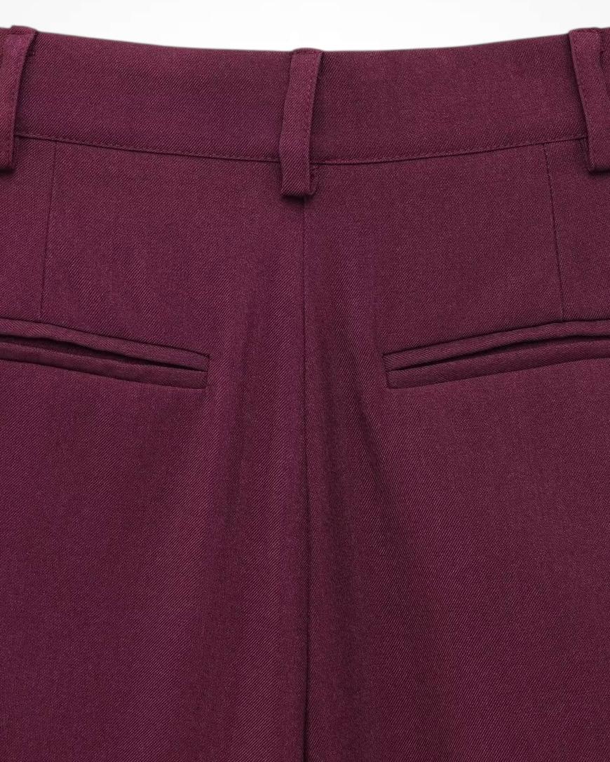 PANTALON PALAZZO BURDEOS