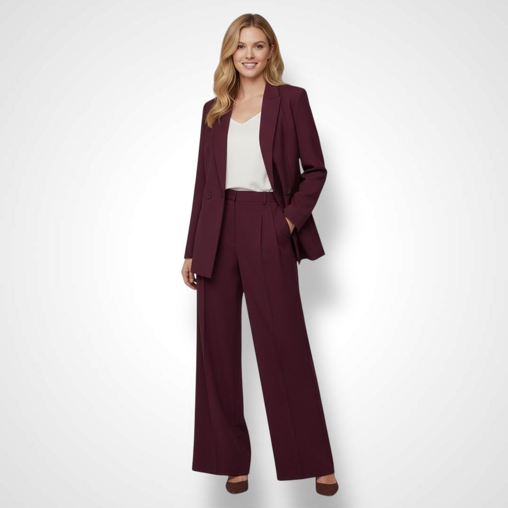 PANTALON PALAZZO BURDEOS