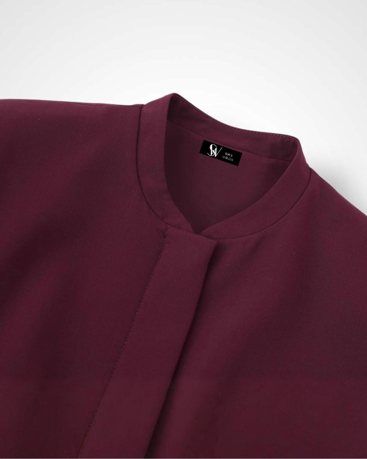 Chaqueta Bomber Burdeos SIGLERWOMAN detalle