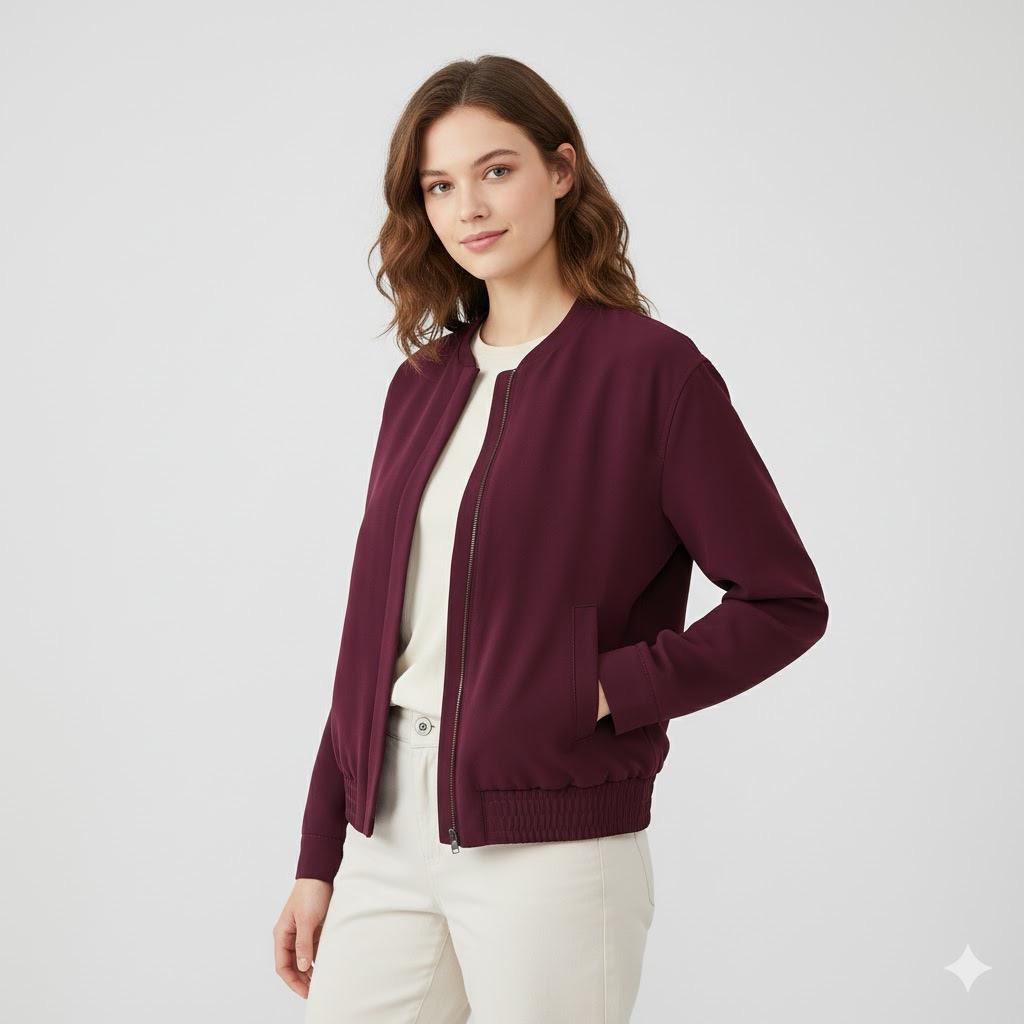 CHAQUETA BOMBER BURDEOS