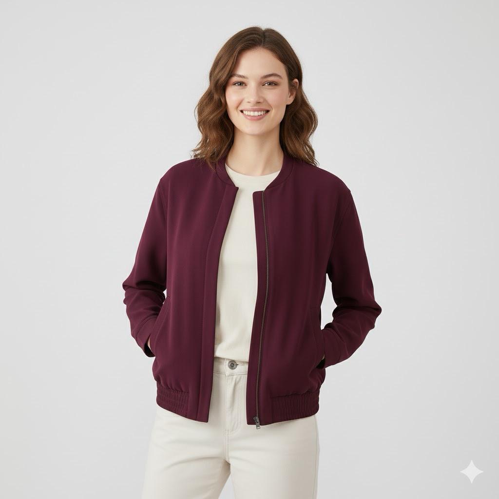 CHAQUETA BOMBER BURDEOS