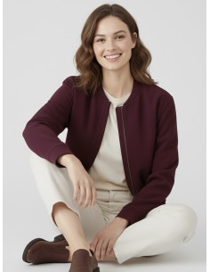 CHAQUETA BOMBER BURDEOS