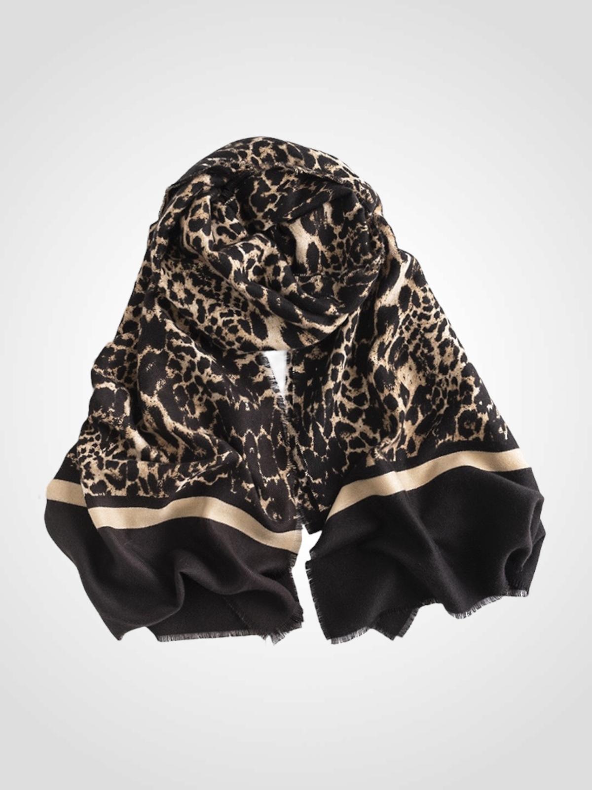 BUFANDA FINA LEOPARDO 65X190