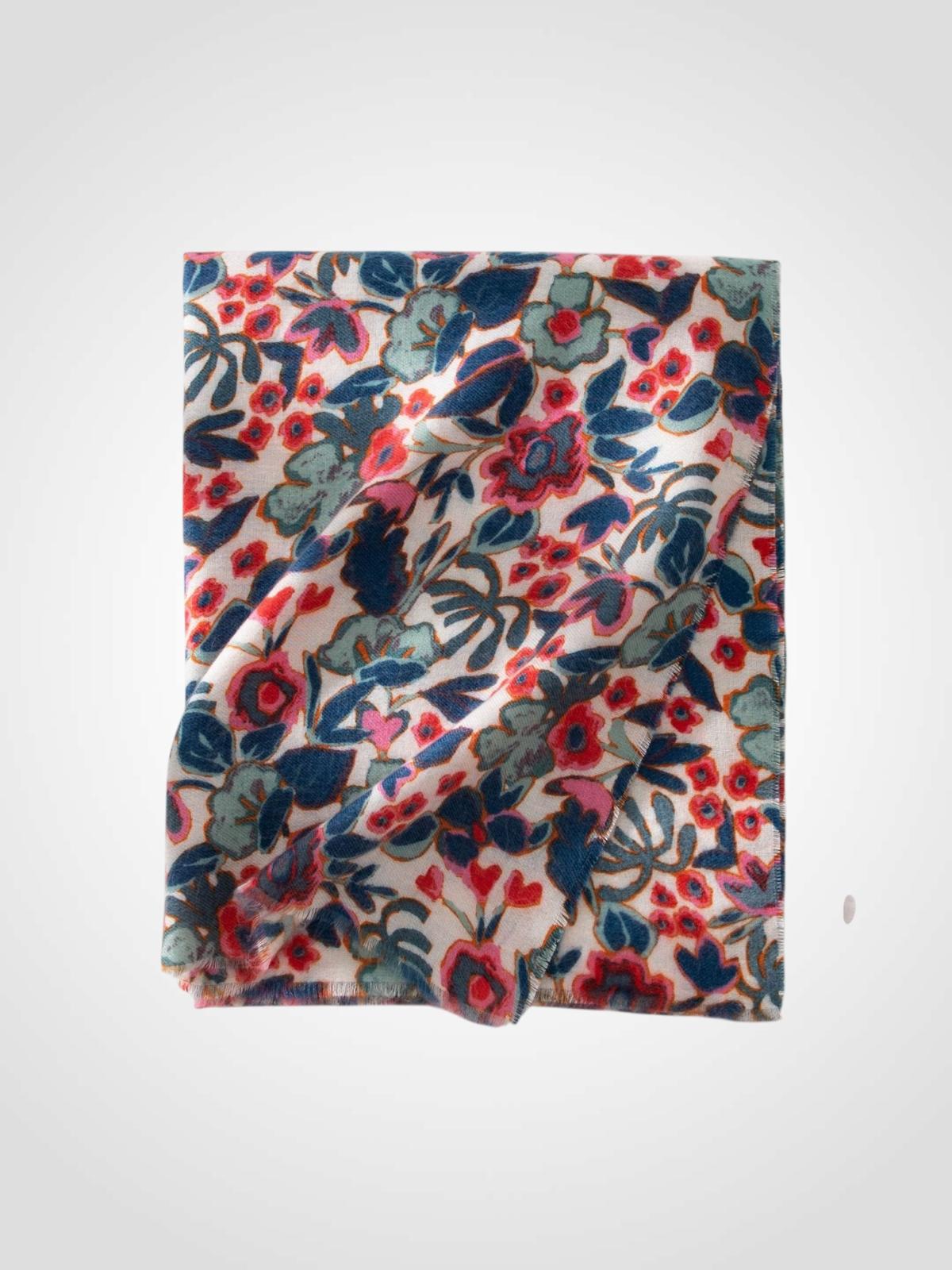 BUFANDA FLORES 70X180