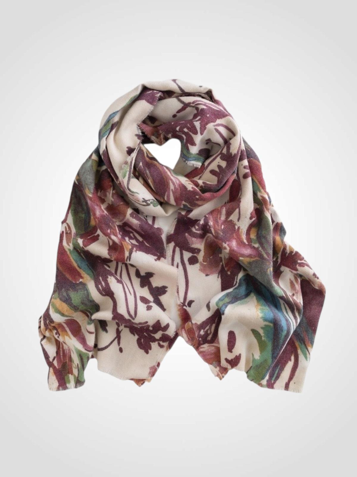 BUFANDA FLORES 65X190