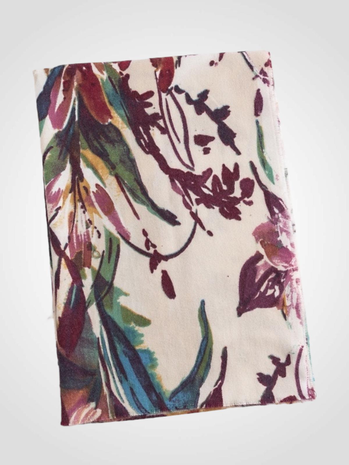 BUFANDA FLORES 65X190