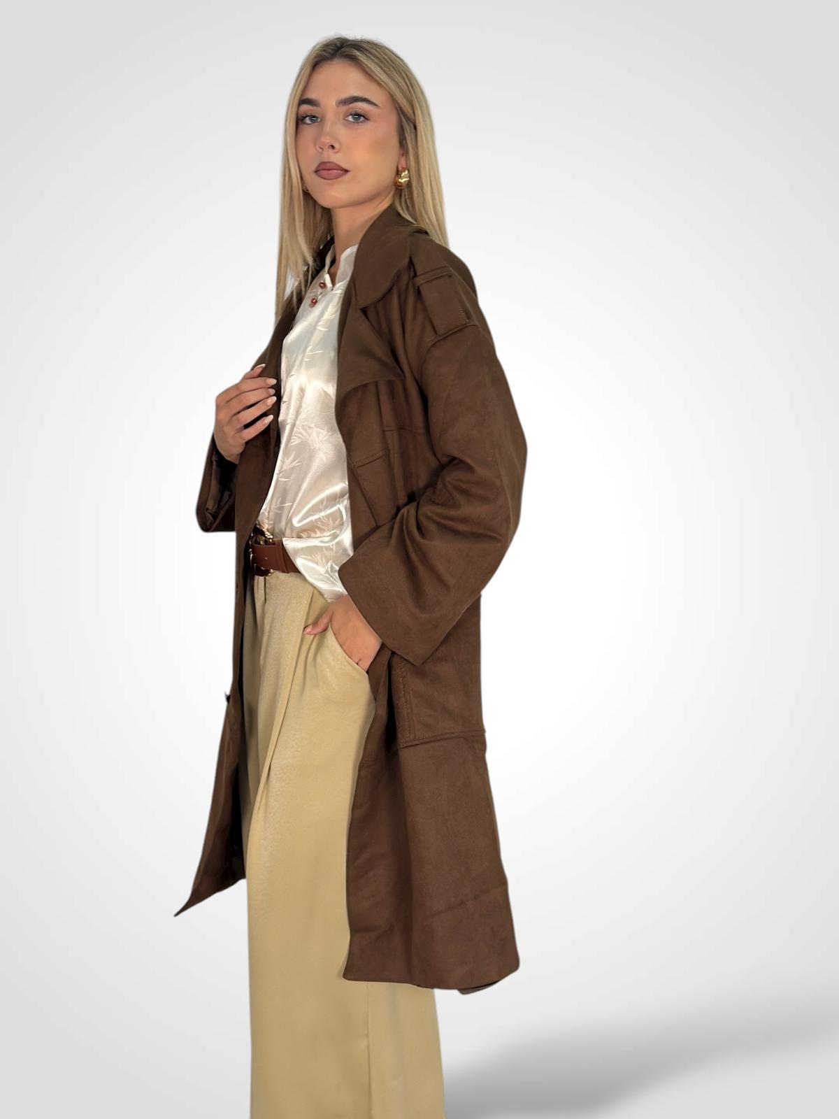 ABRIGO OVERSIZE ANTELINA MARRON