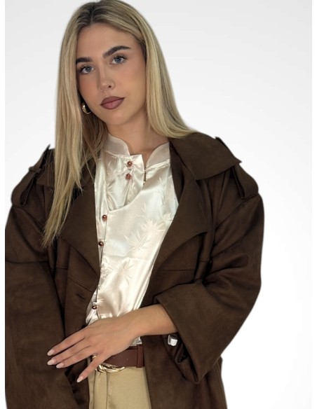 ABRIGO OVERSIZE ANTELINA MARRON