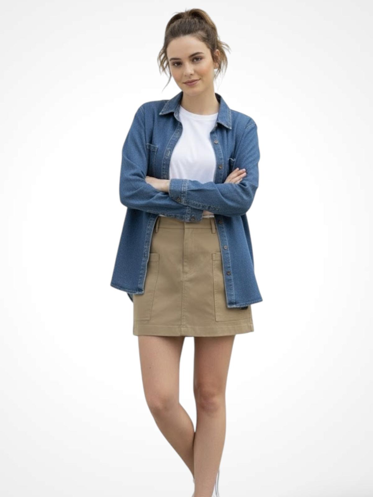 CHAQUETA SOBRECAMISA DENIM