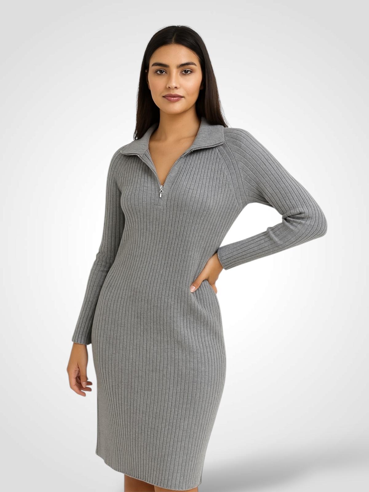 VESTIDO LANA CREMALLERA