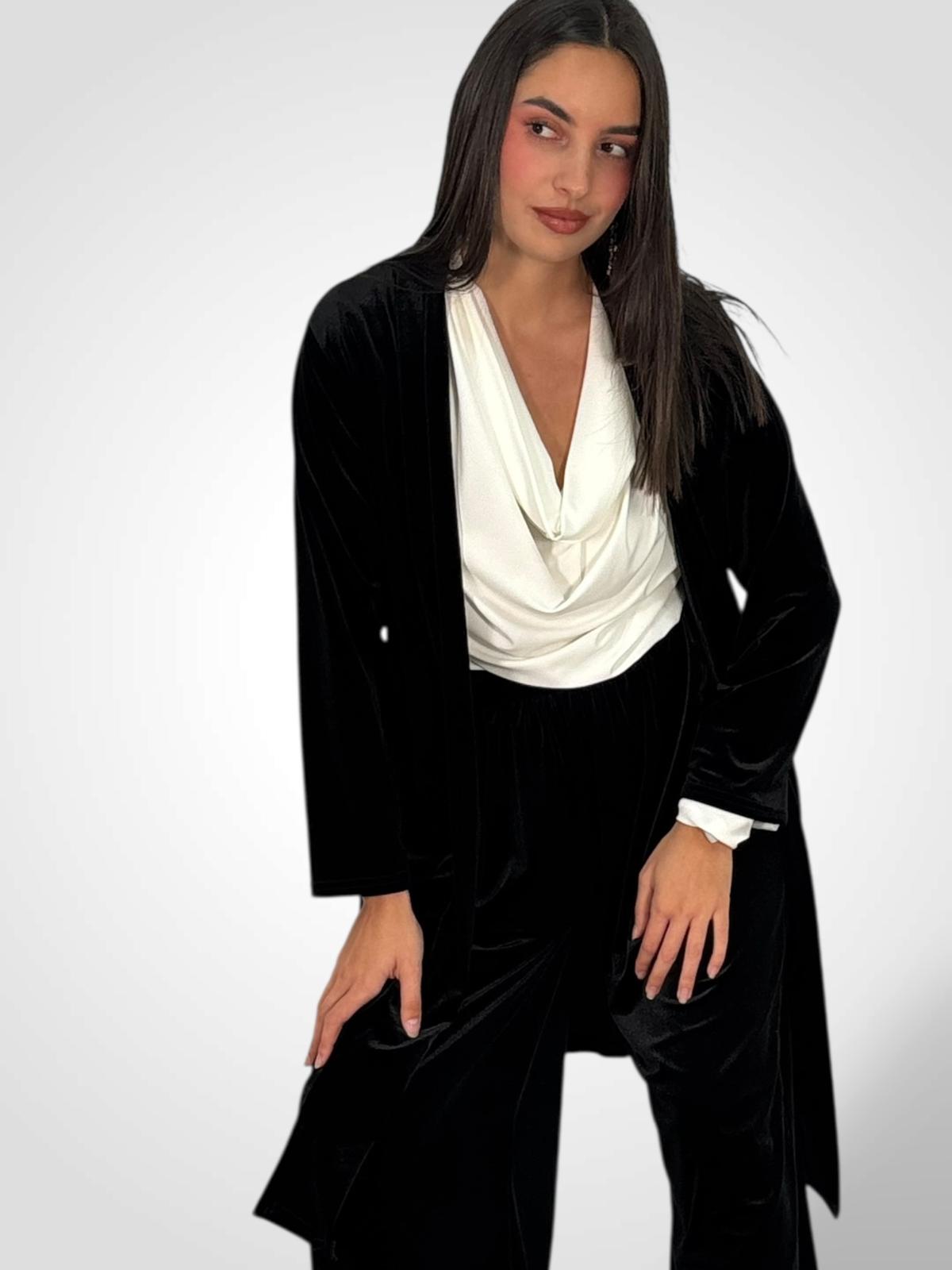 CARDIGAN TERCIOPELO LARGO