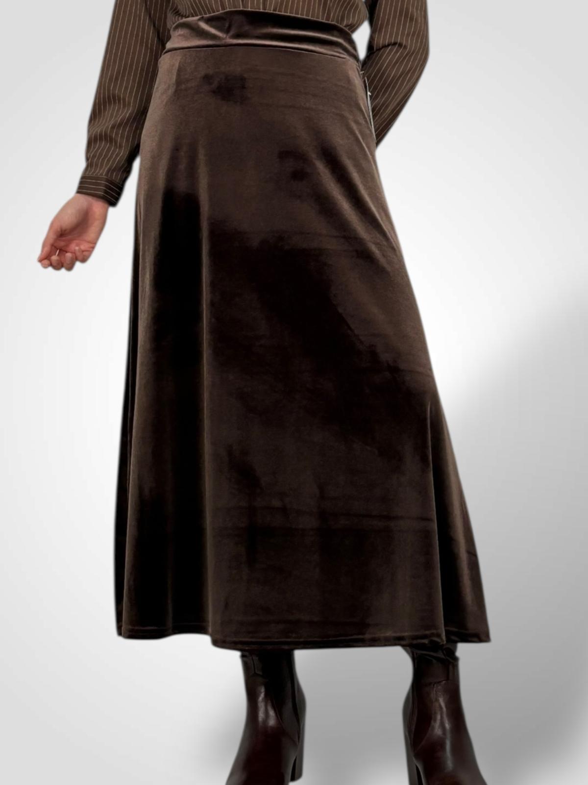 FALDA TERCIOPELO MIDI