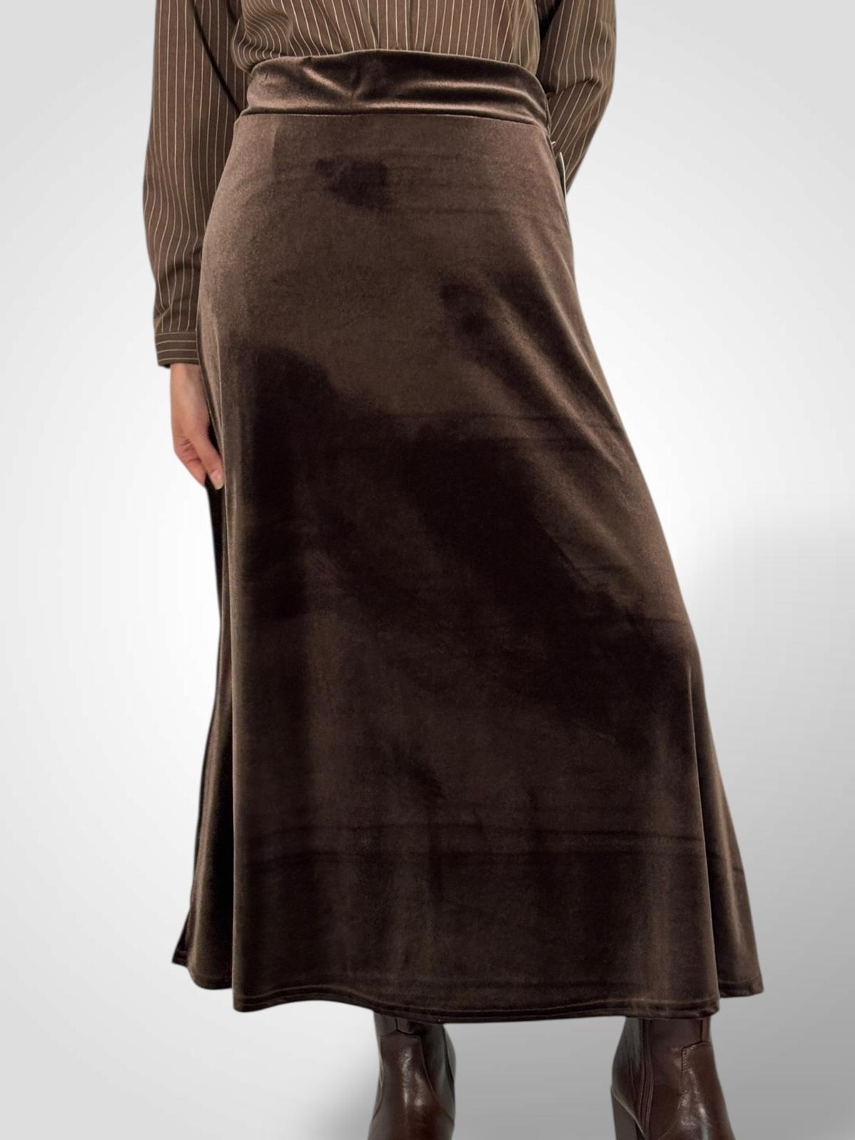 FALDA TERCIOPELO MIDI