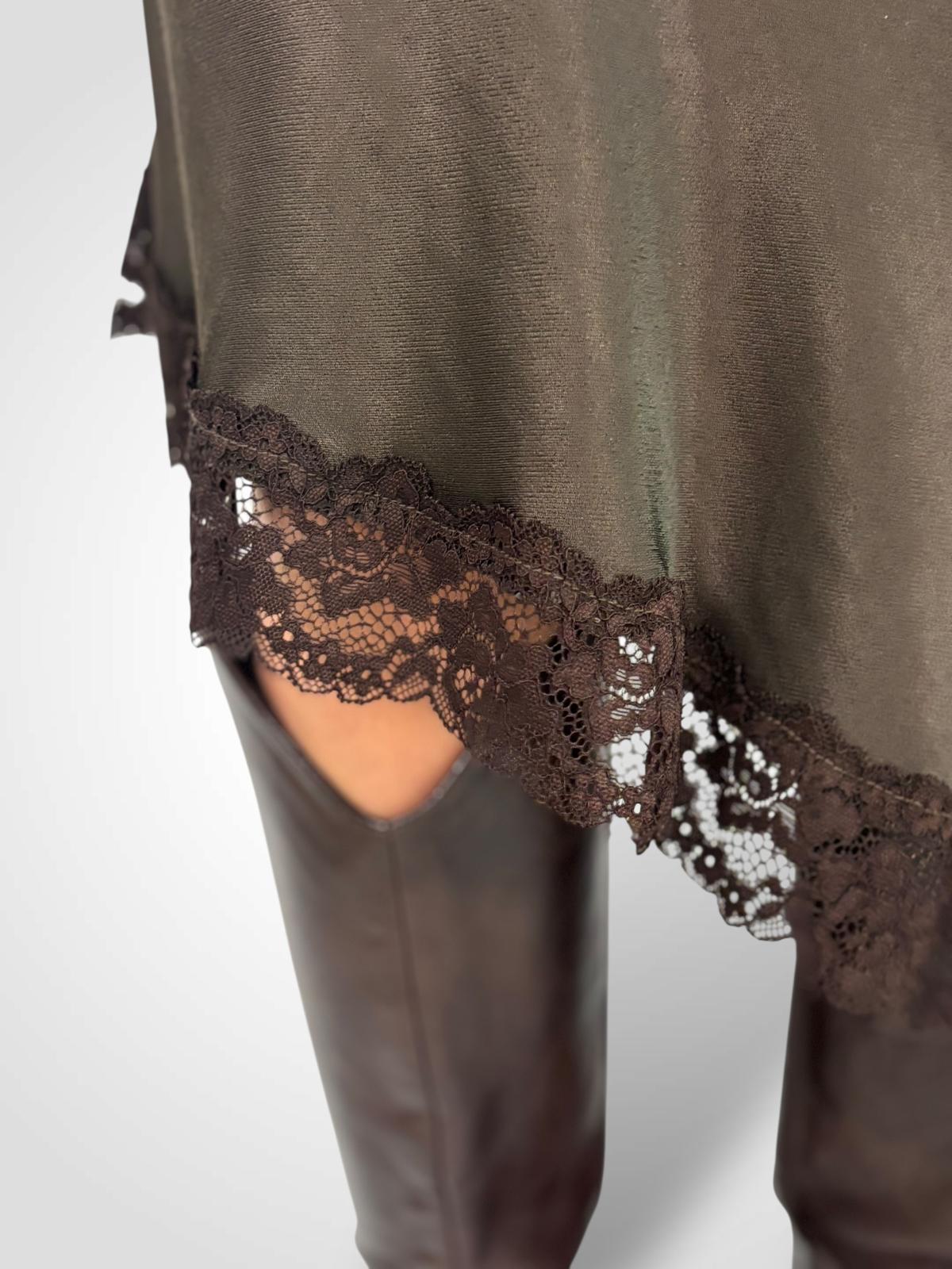 FALDA SATEN ASIMETRICA