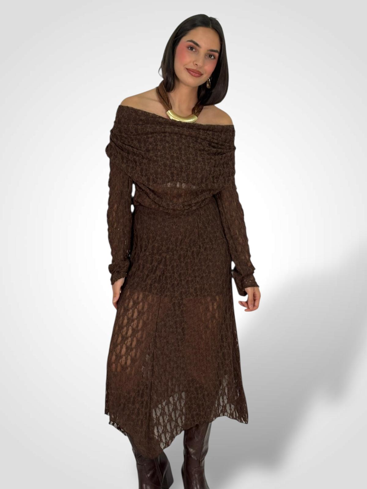 BLUSA ENCAJE CASCADA