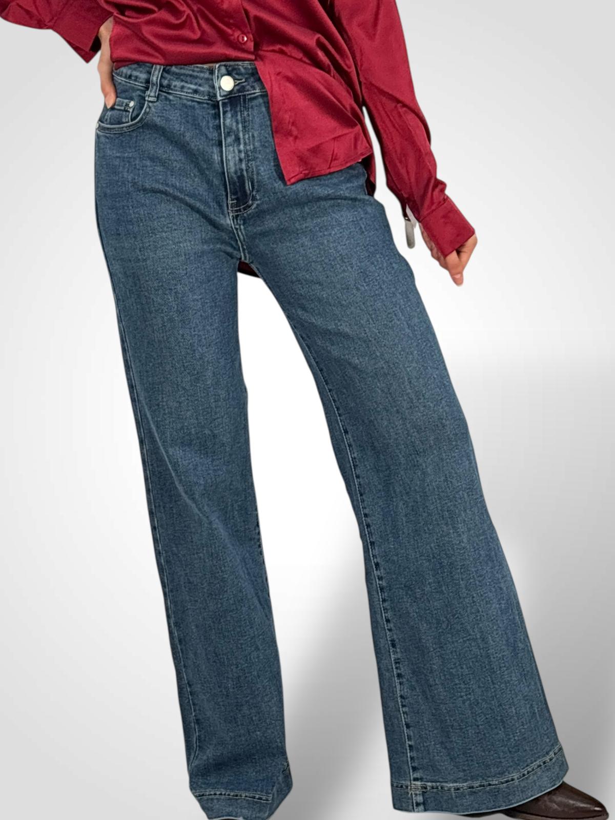 PANTALON WIDE LEG DENIM