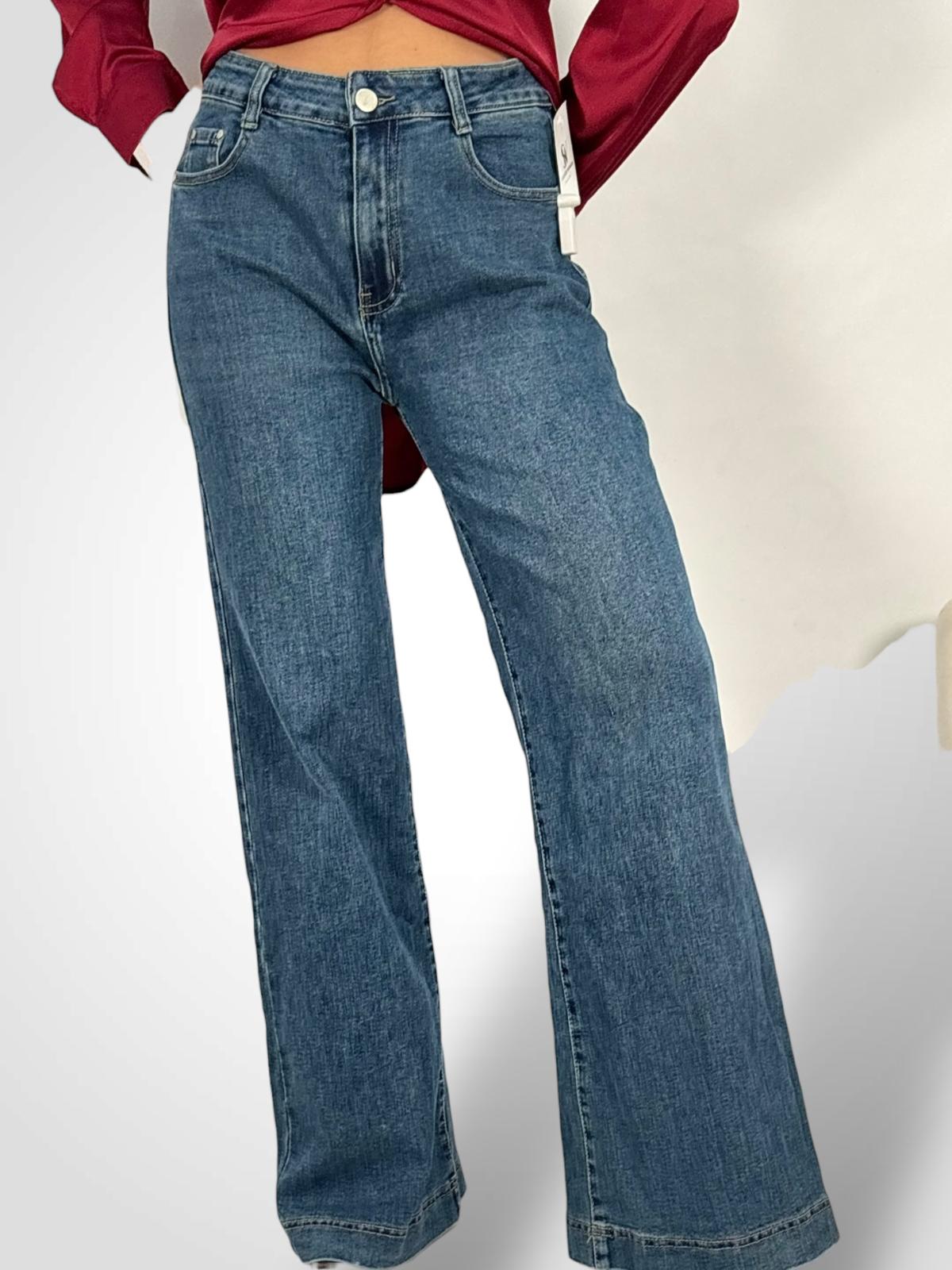 PANTALON WIDE LEG DENIM