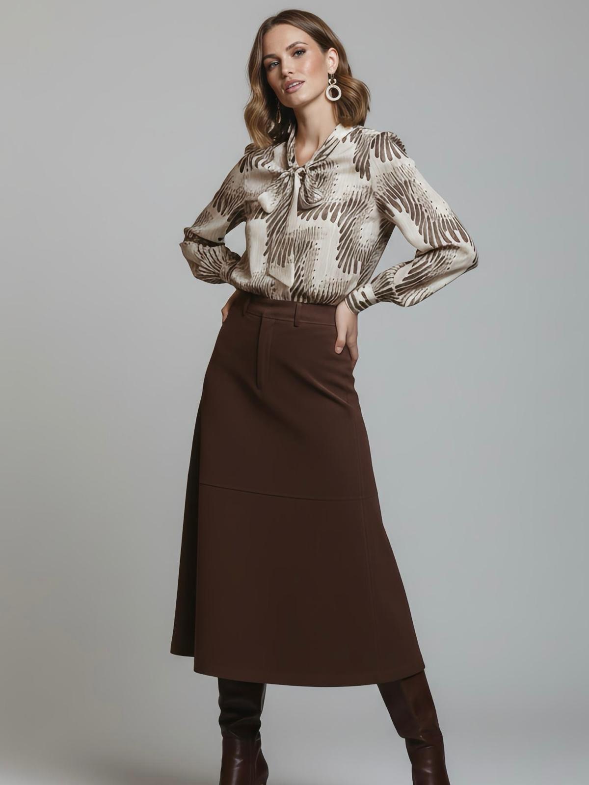 FALDA ANTELINA MARRON