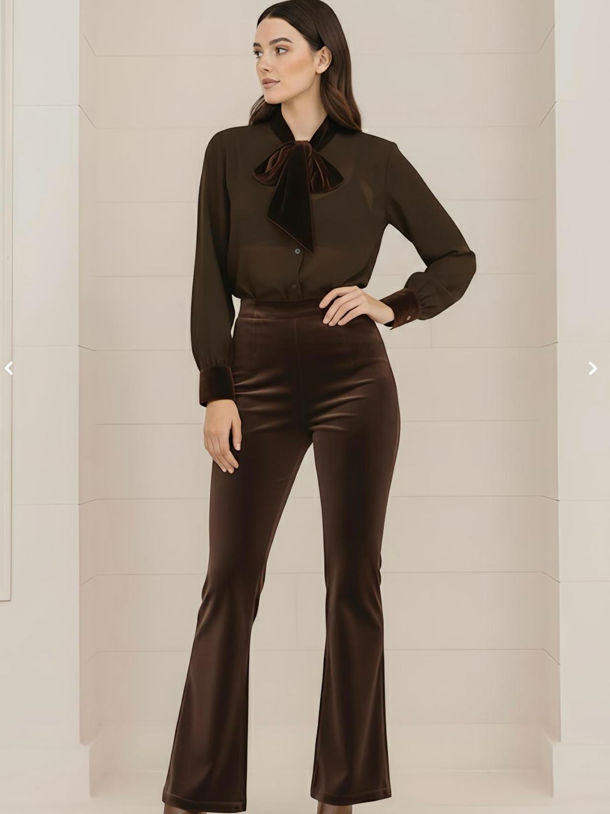 CAMISA GASA LAZO TERCIOPELO