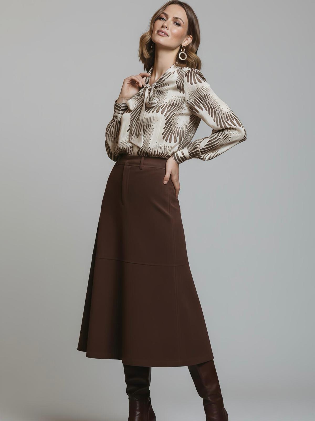 FALDA ANTELINA MARRON