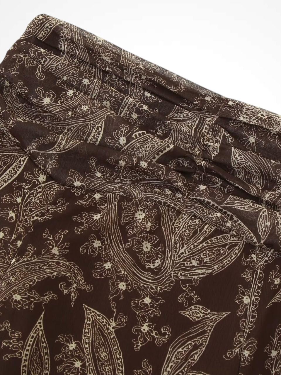 FALDA MIDI ESTAMPADA