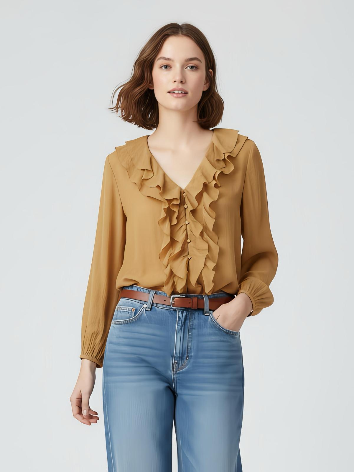 CAMISA GASA VOLANTES