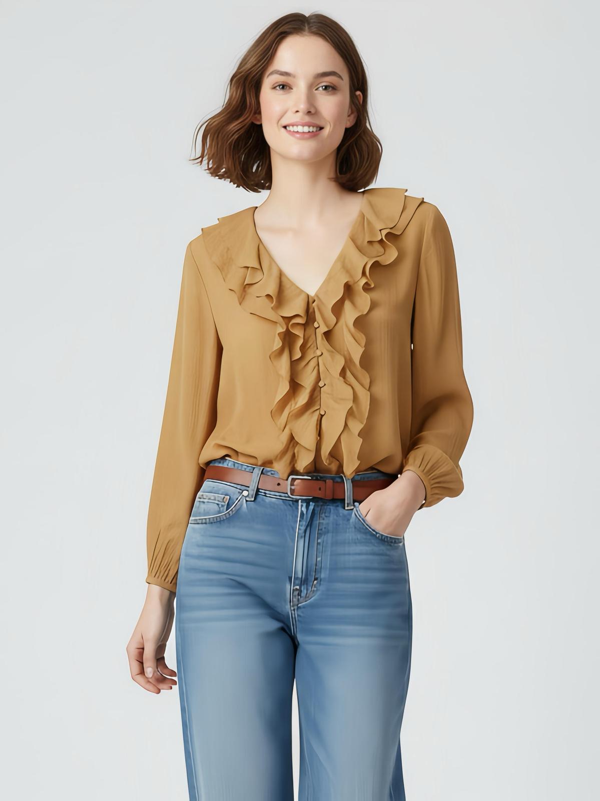 CAMISA GASA VOLANTES