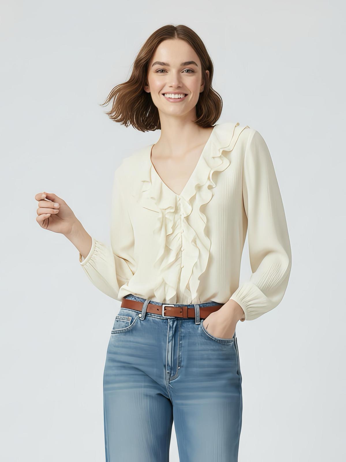 CAMISA GASA VOLANTES