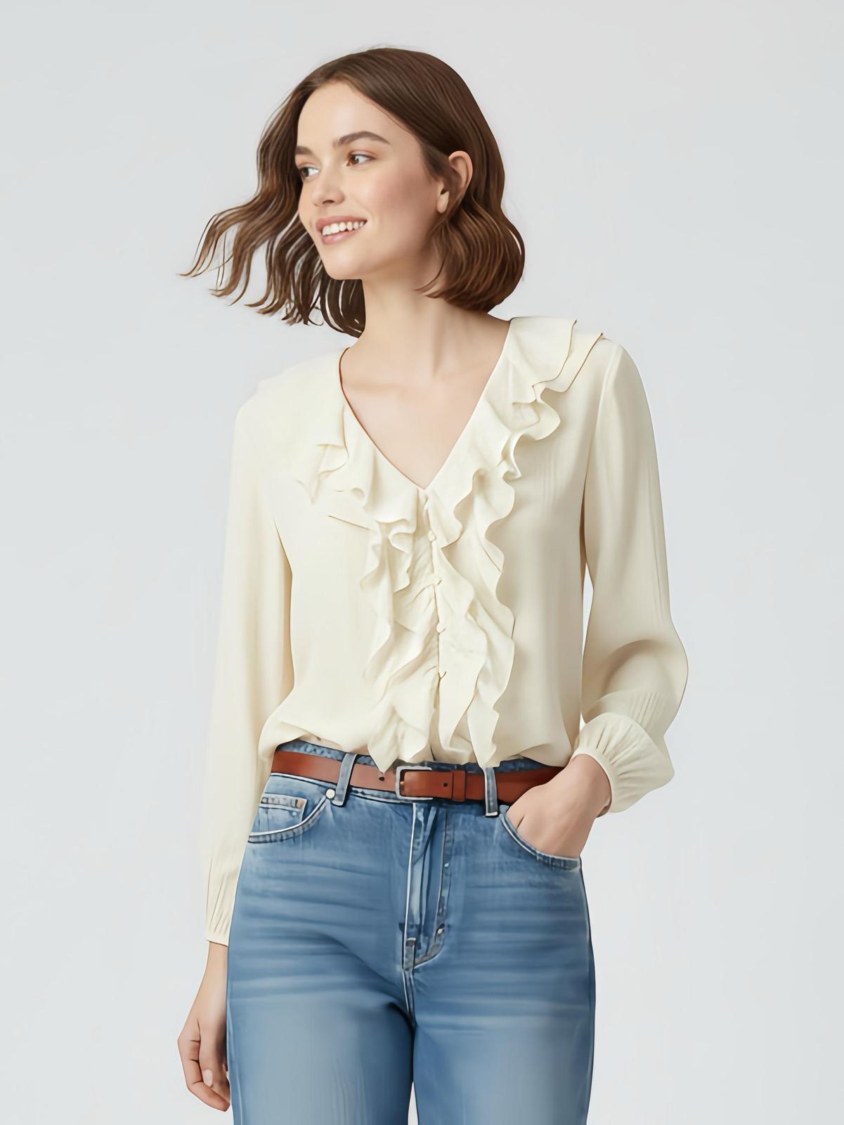 CAMISA GASA VOLANTES