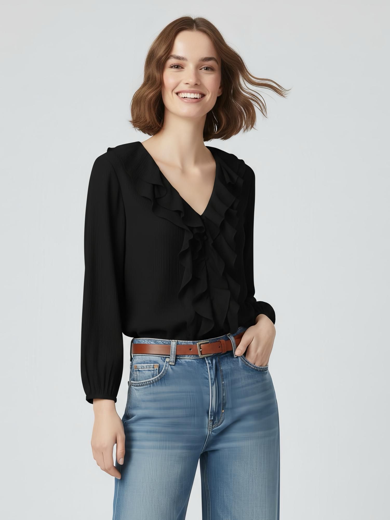 CAMISA GASA VOLANTES