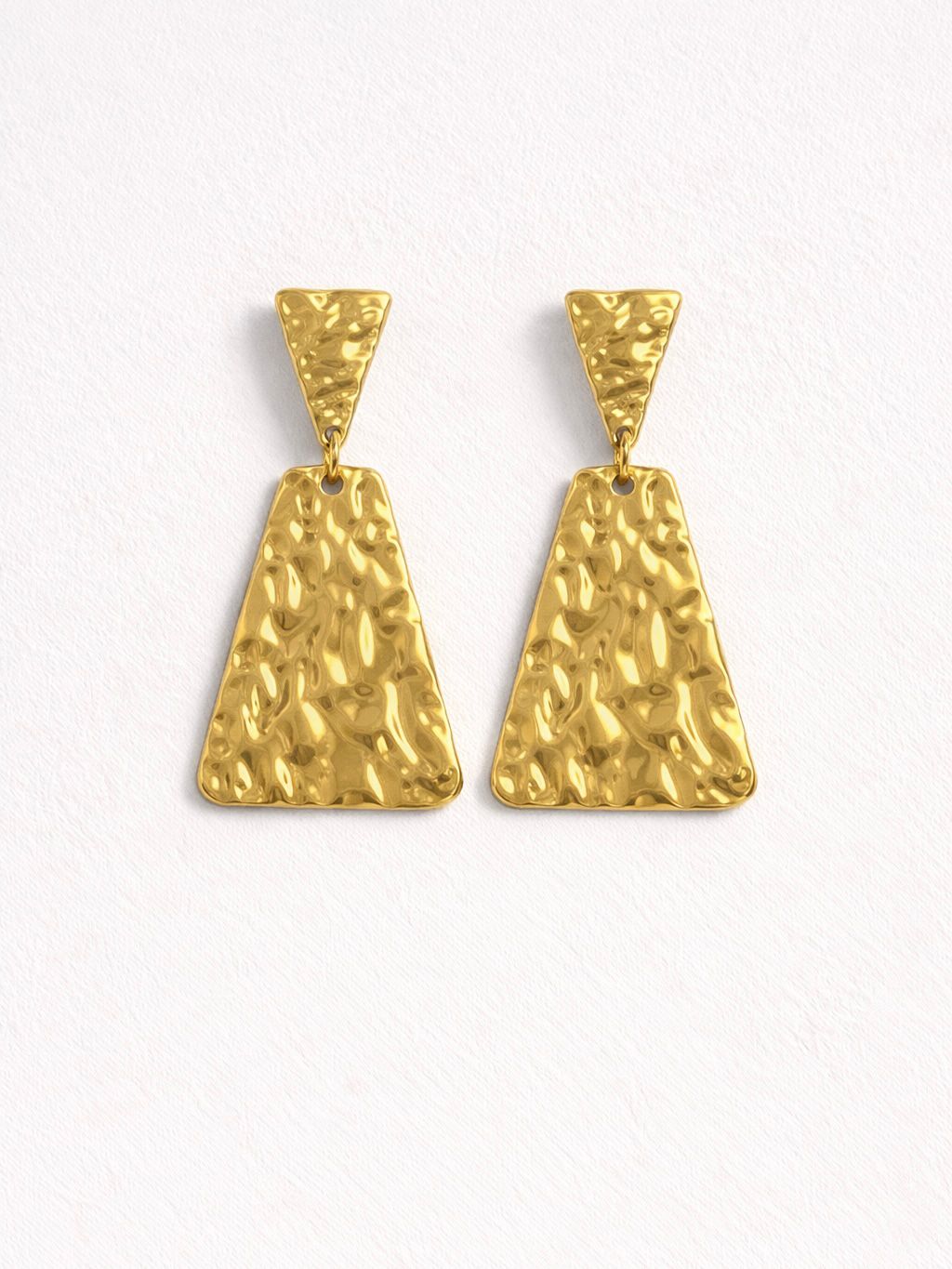 PENDIENTES ACERO TRIANGULO