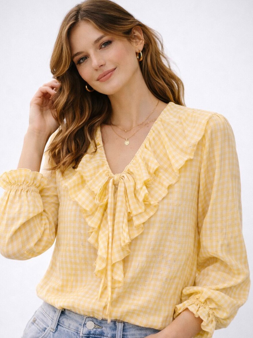 CAMISA VOLANTE VICHY