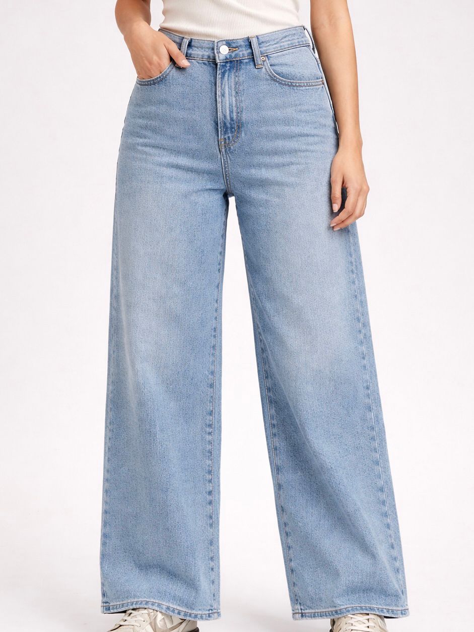 PANTALON WIDE LEG DENIM