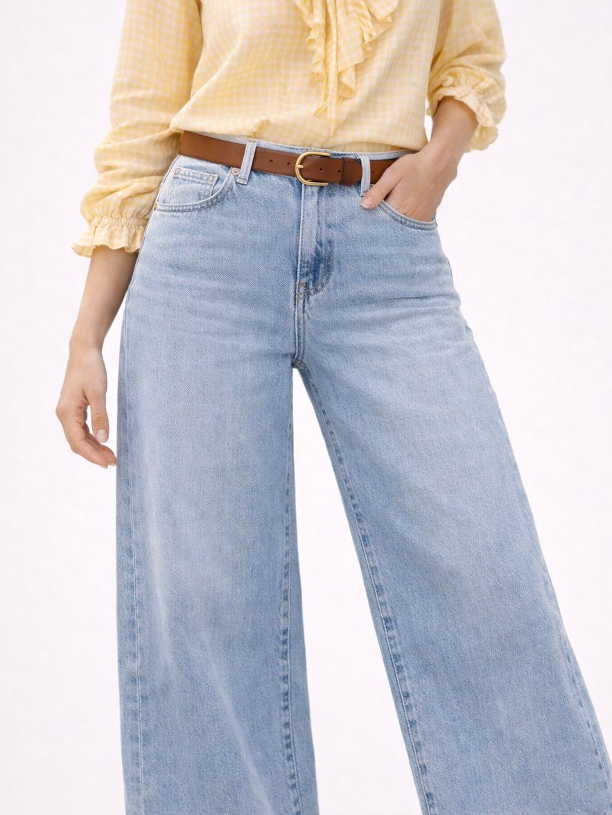 PANTALON WIDE LEG DENIM