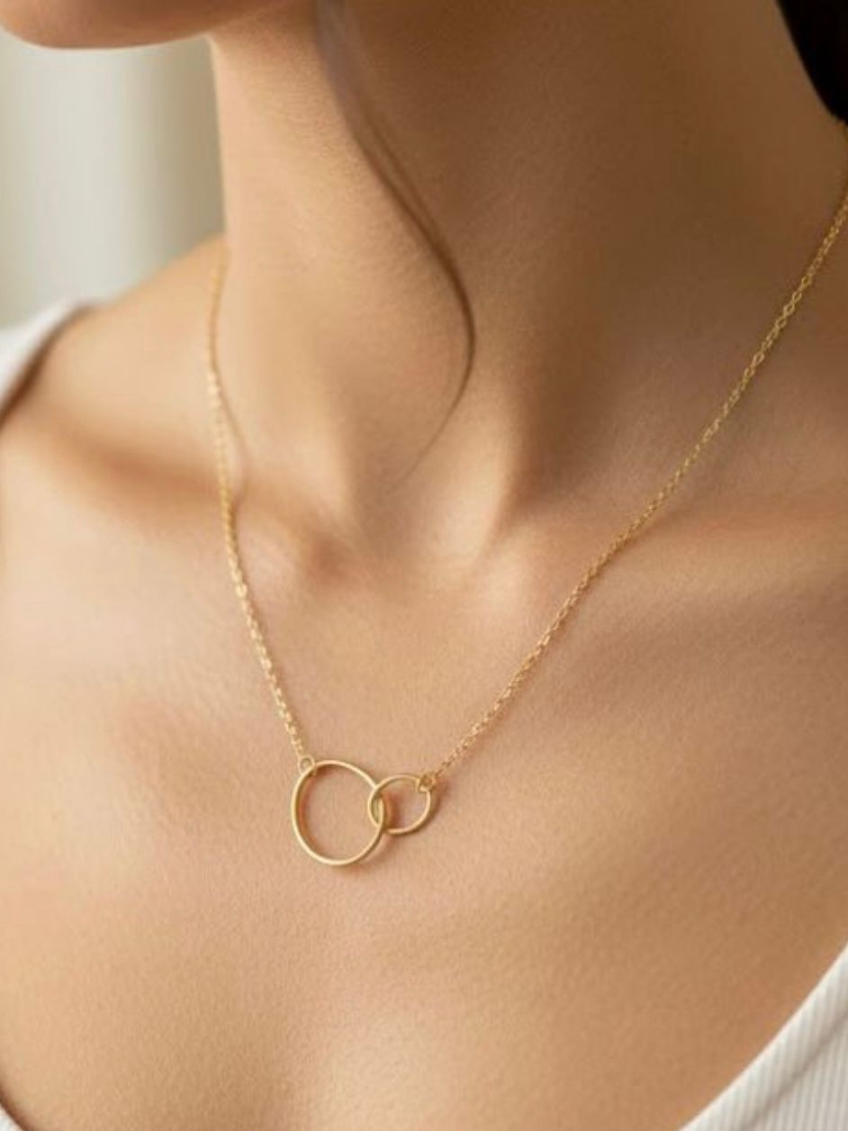 COLLAR ACERO CIRCULOS