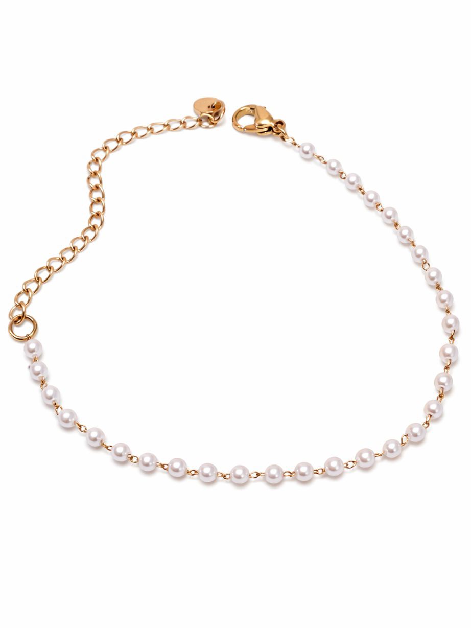 PULSERA ACERO PERLAS