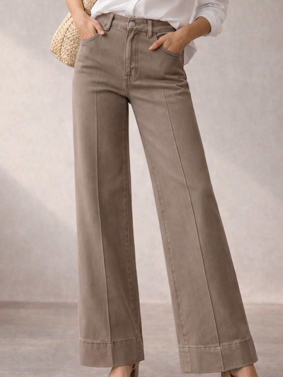 PANTALON WIDE LEG COSTURA
