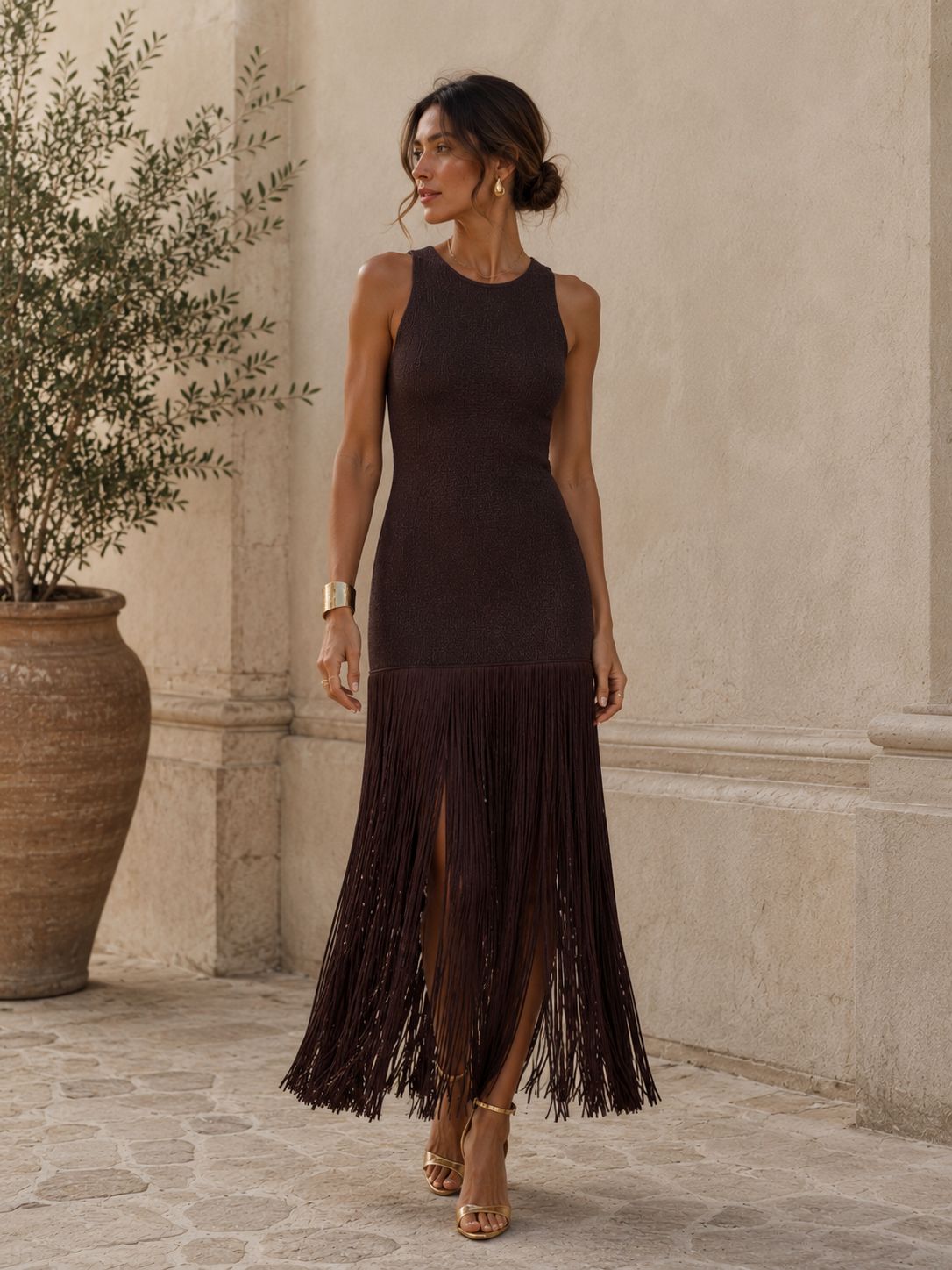 VESTIDO FLECOS