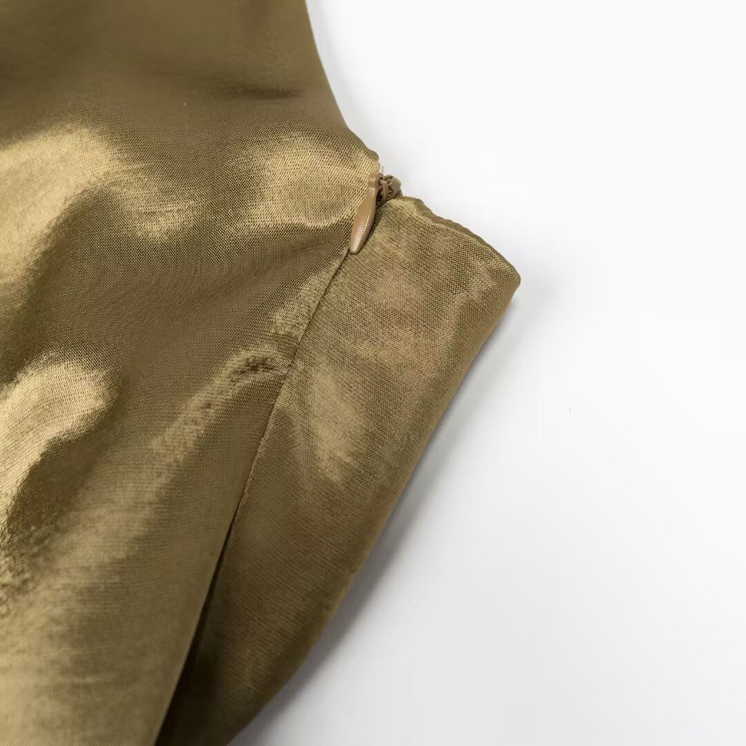 VESTIDO DRAPEADO SATEN