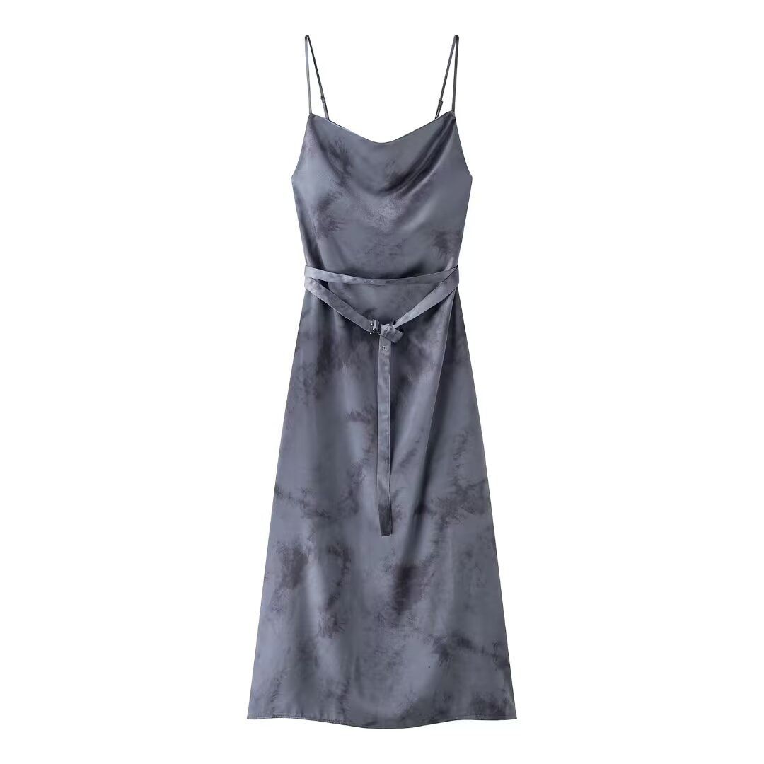 VESTIDO DRAPEADO GRIS