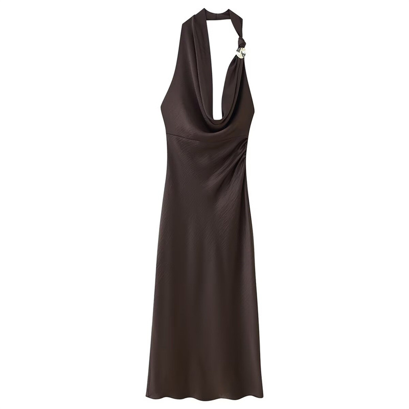 VESTIDO HALTER SATEN