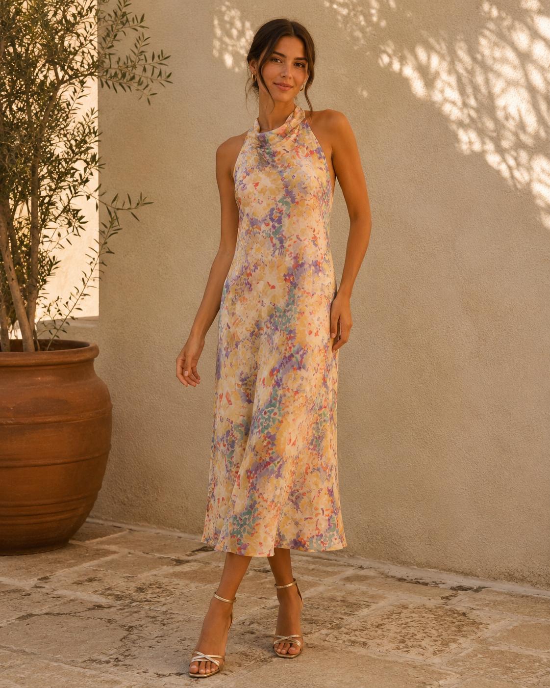 VESTIDO MIDI ESTAMPADO