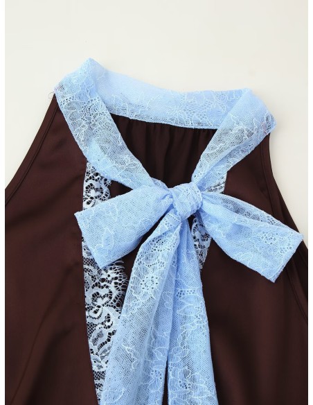 TOP ENCAJE SATEN