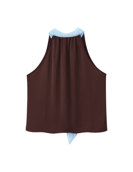 TOP ENCAJE SATEN