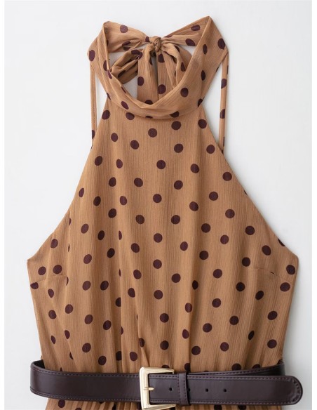 VESTIDO CINTURON LUNARES