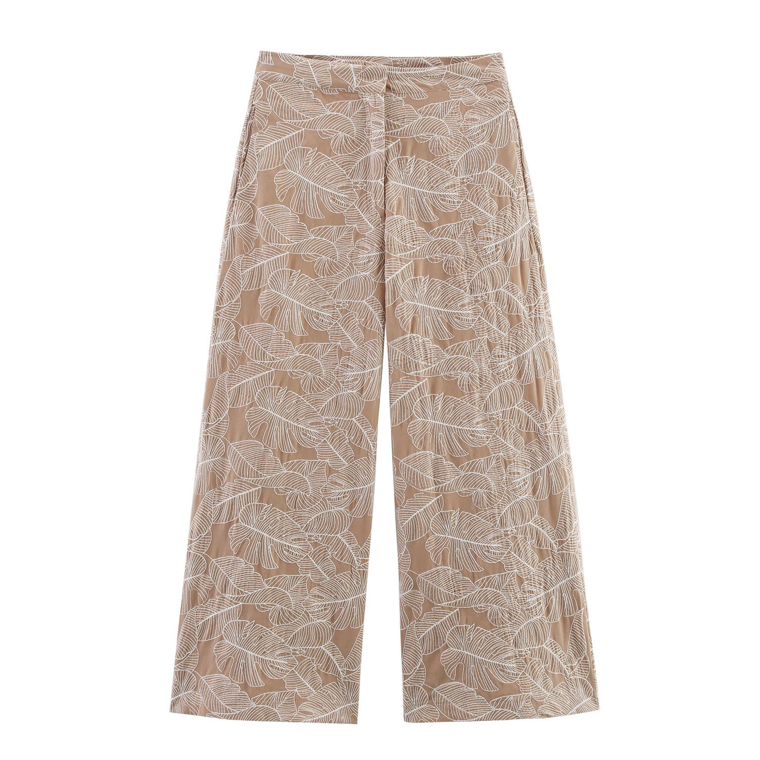 PANTALON BORDADO FLORES 