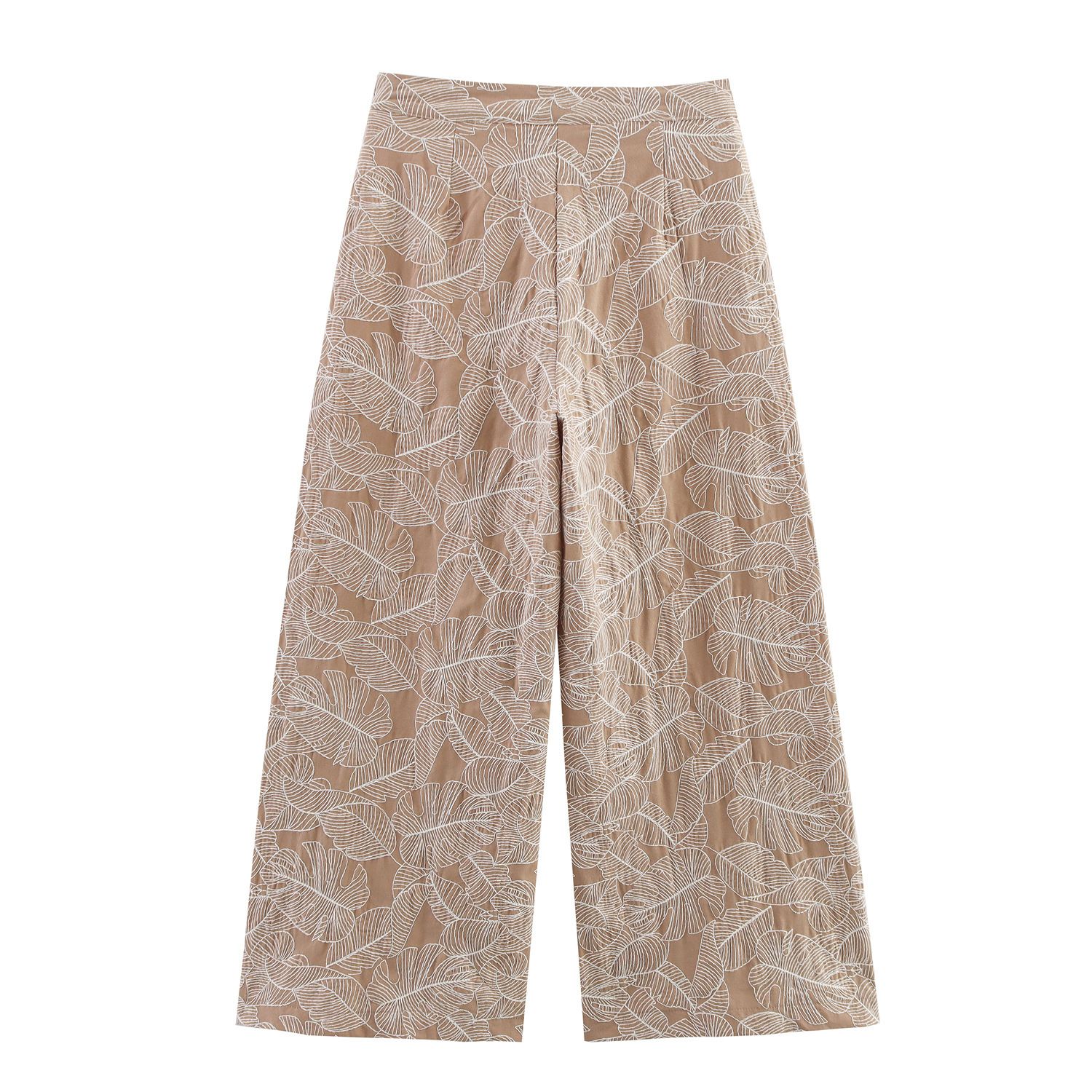 PANTALON BORDADO FLORES 