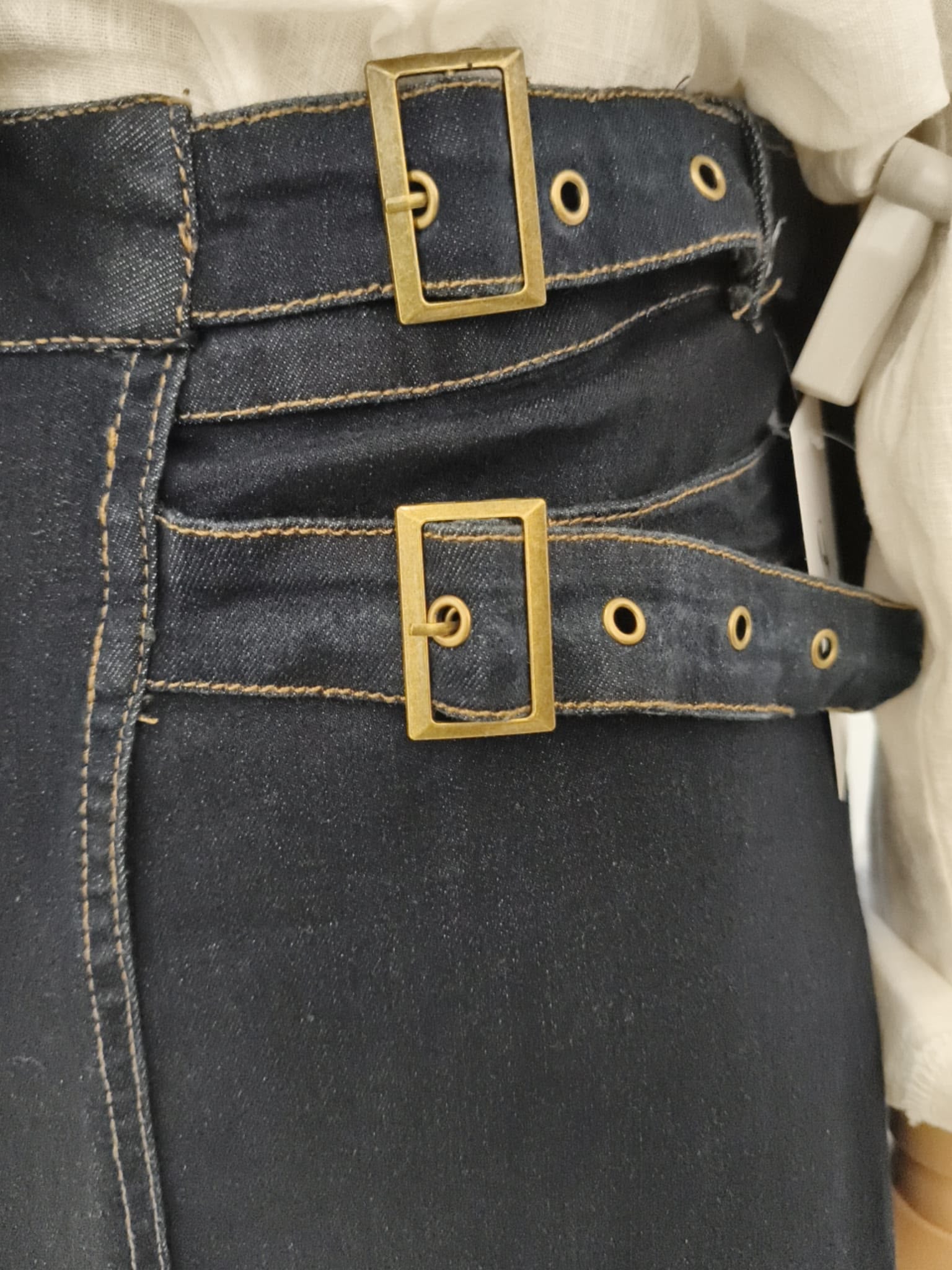 FALDA DENIM MIDI 
